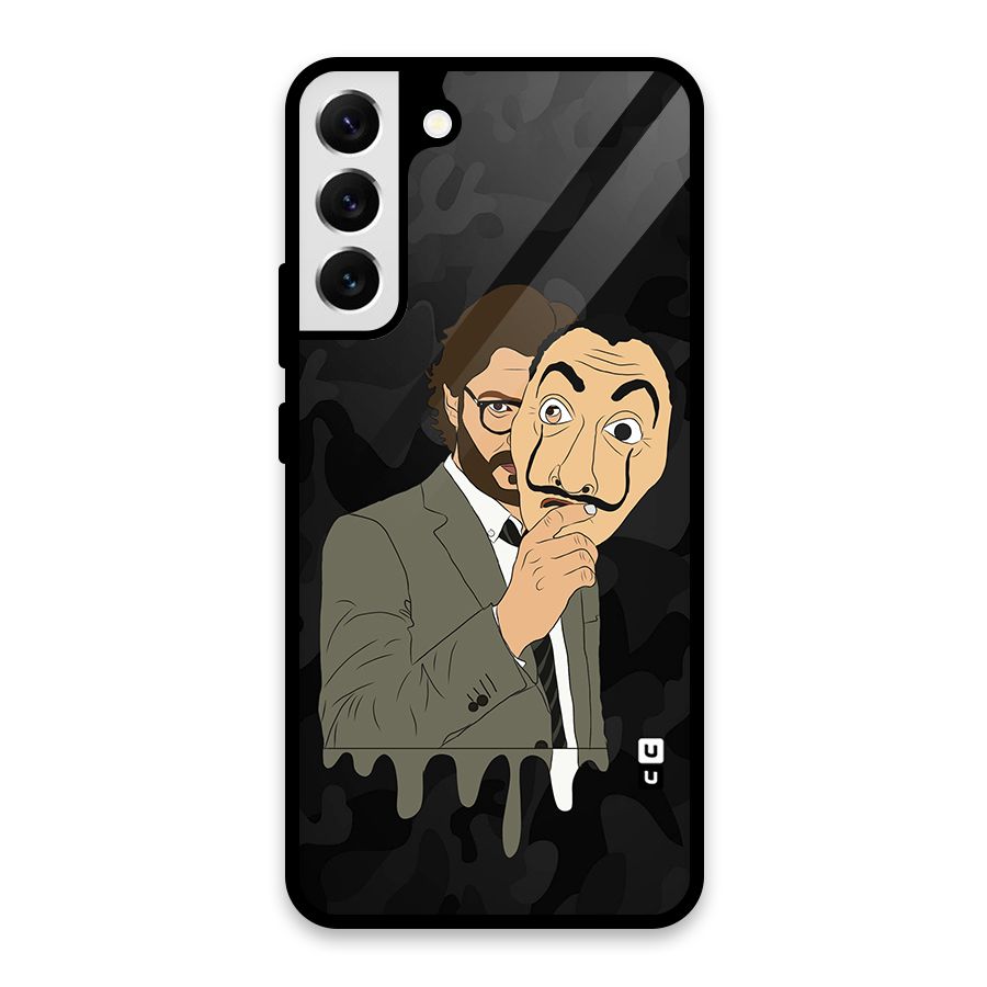 Professor Art Camouflage Glass Back Case for Galaxy S22 Plus 5G