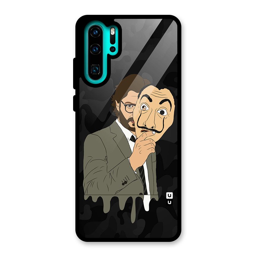 Professor Art Camouflage Glass Back Case for Huawei P30 Pro