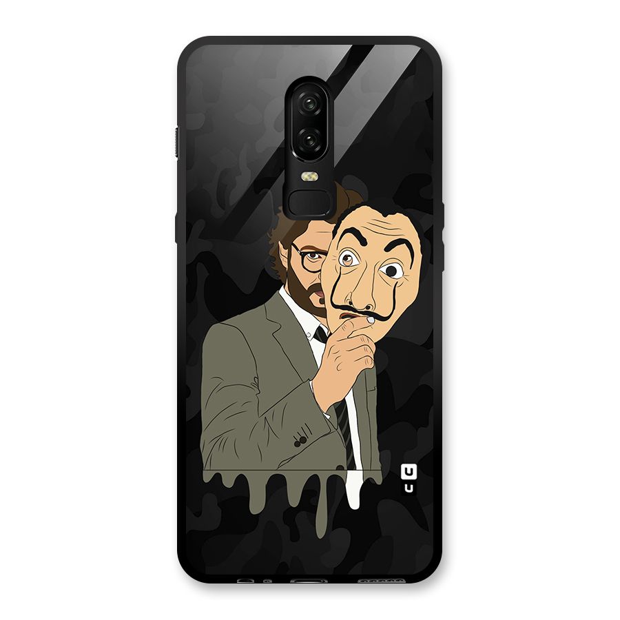 Professor Art Camouflage Glass Back Case for OnePlus 6