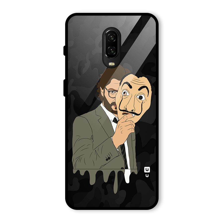 Professor Art Camouflage Glass Back Case for OnePlus 6T