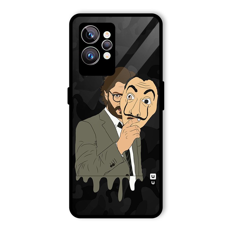 Professor Art Camouflage Glass Back Case for Realme GT2 Pro