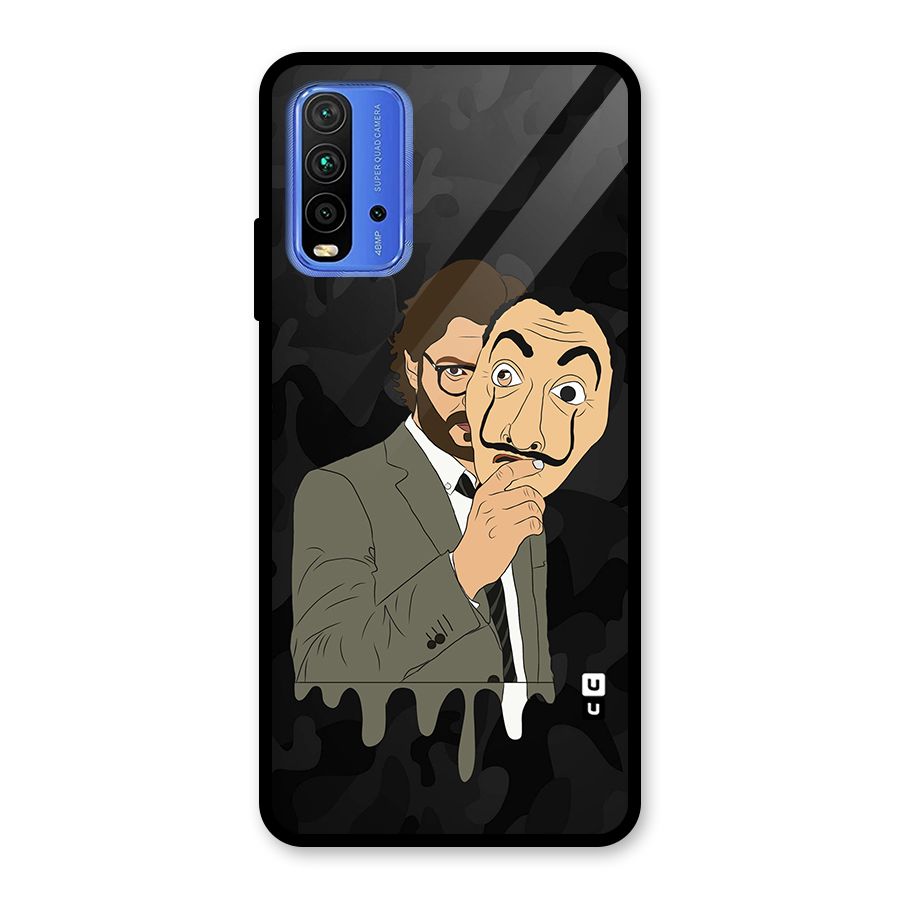 Professor Art Camouflage Glass Back Case for Redmi 9 Power