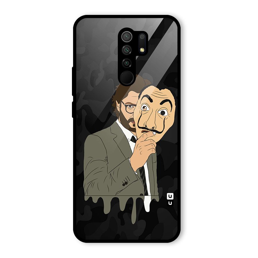 Professor Art Camouflage Glass Back Case for Redmi 9 Prime
