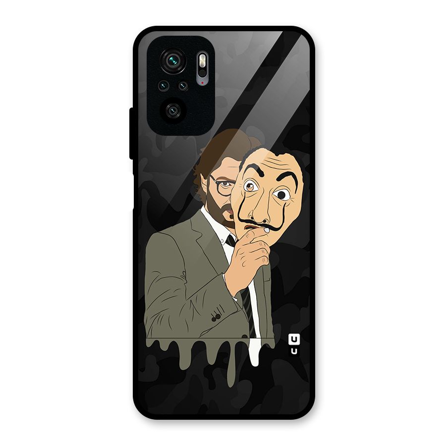 Professor Art Camouflage Glass Back Case for Redmi Note 10S