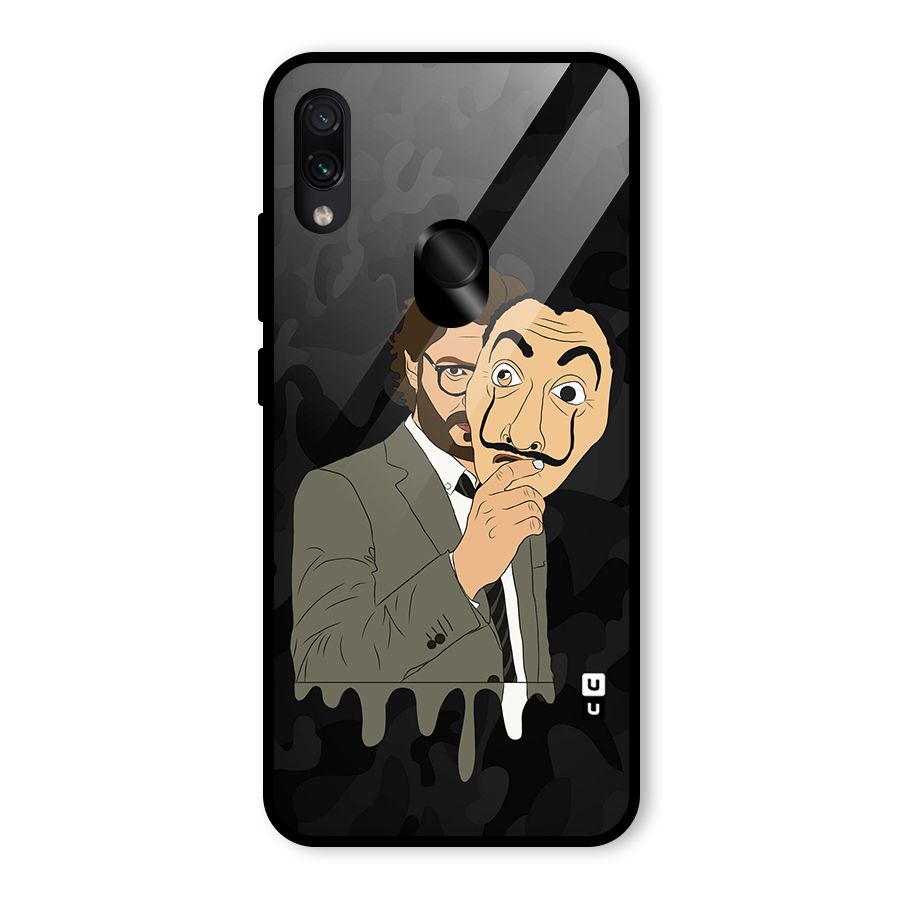 Professor Art Camouflage Glass Back Case for Redmi Note 7 Pro