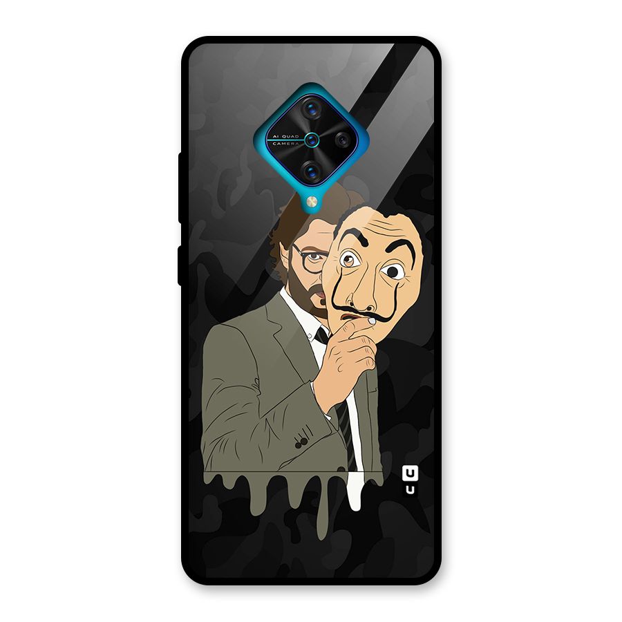 Professor Art Camouflage Glass Back Case for Vivo S1 Pro