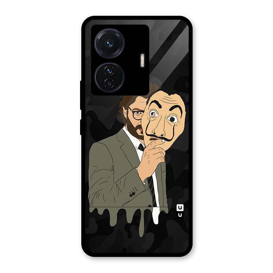 Professor Art Camouflage Glass Back Case for Vivo T1 Pro