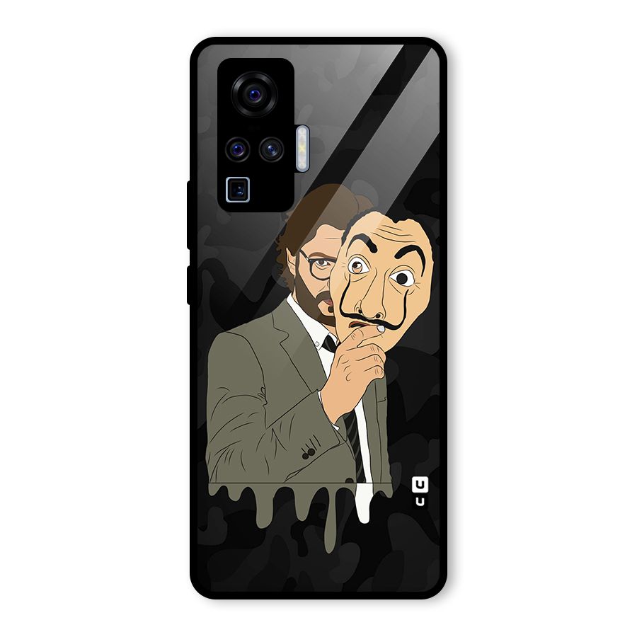 Professor Art Camouflage Glass Back Case for Vivo X50 Pro