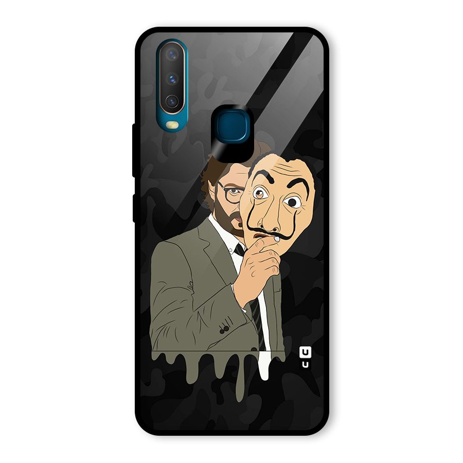 Professor Art Camouflage Glass Back Case for Vivo Y15