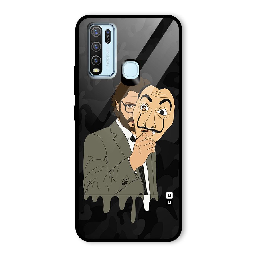 Professor Art Camouflage Glass Back Case for Vivo Y50