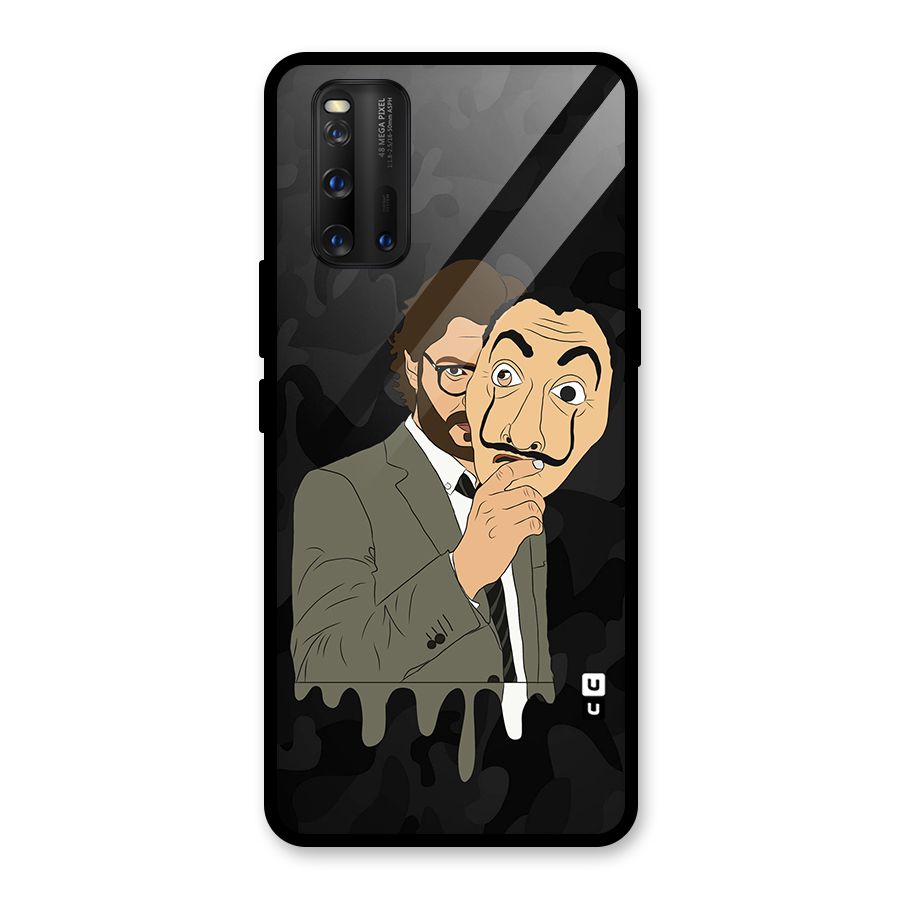 Professor Art Camouflage Glass Back Case for Vivo iQOO 3