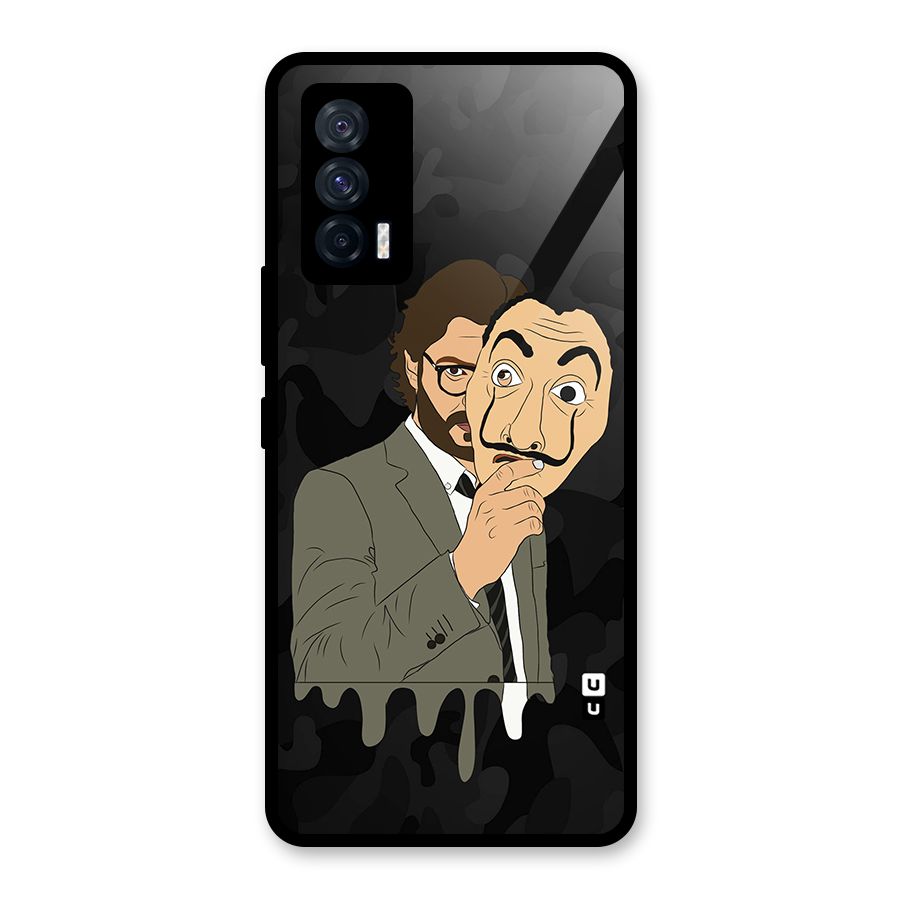 Professor Art Camouflage Glass Back Case for Vivo iQOO 7 5G