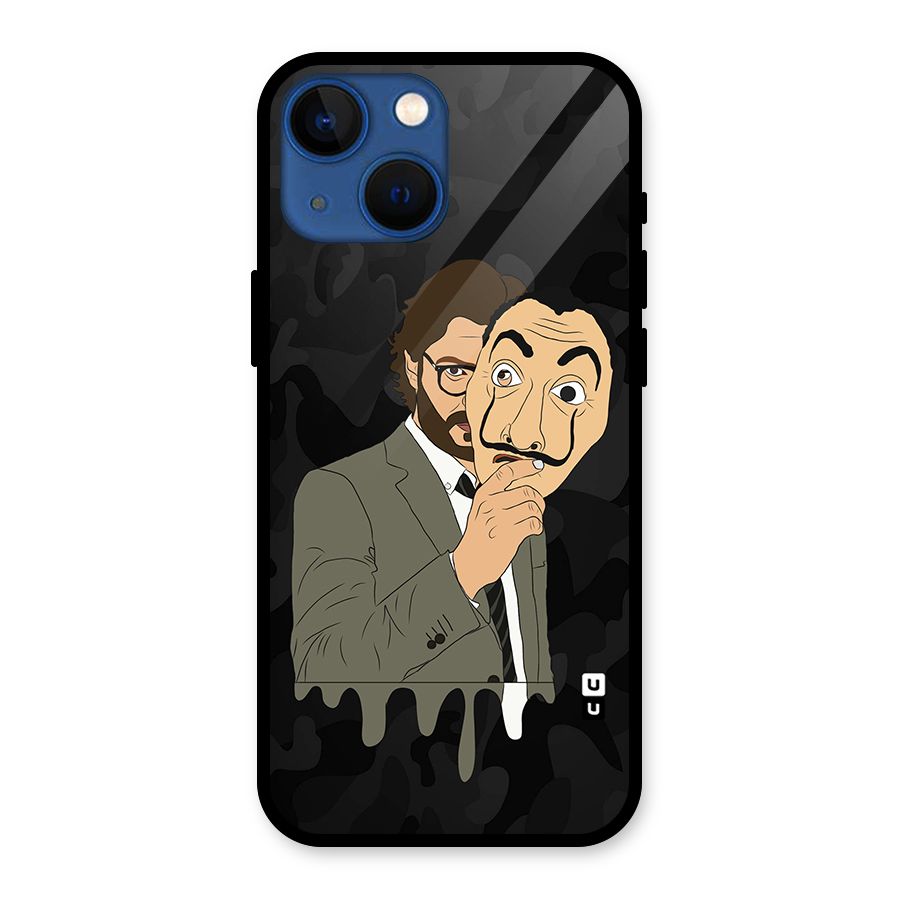 Professor Art Camouflage Glass Back Case for iPhone 13 Mini