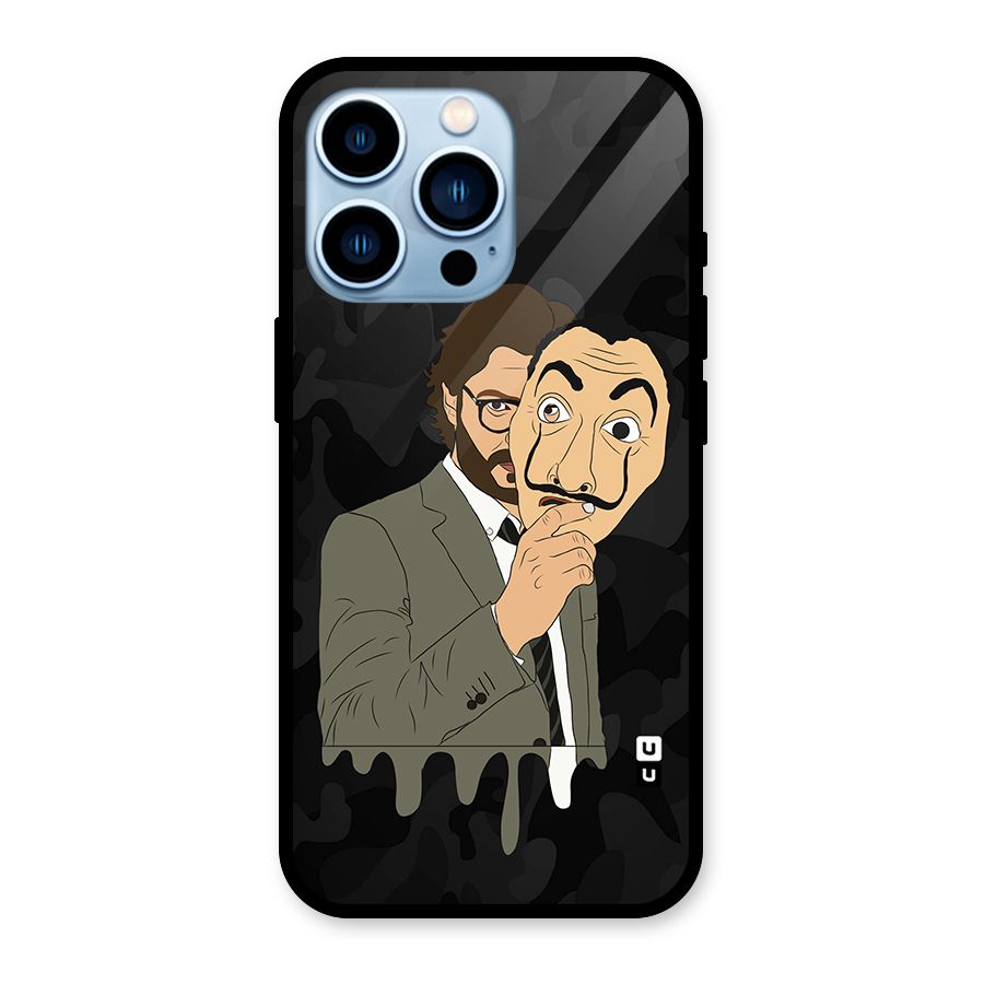 Professor Art Camouflage Glass Back Case for iPhone 13 Pro