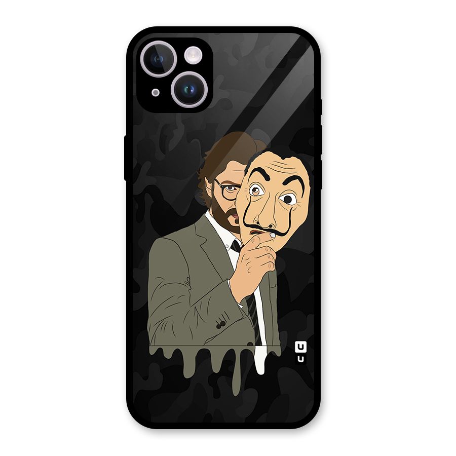 Professor Art Camouflage Glass Back Case for iPhone 14 Plus