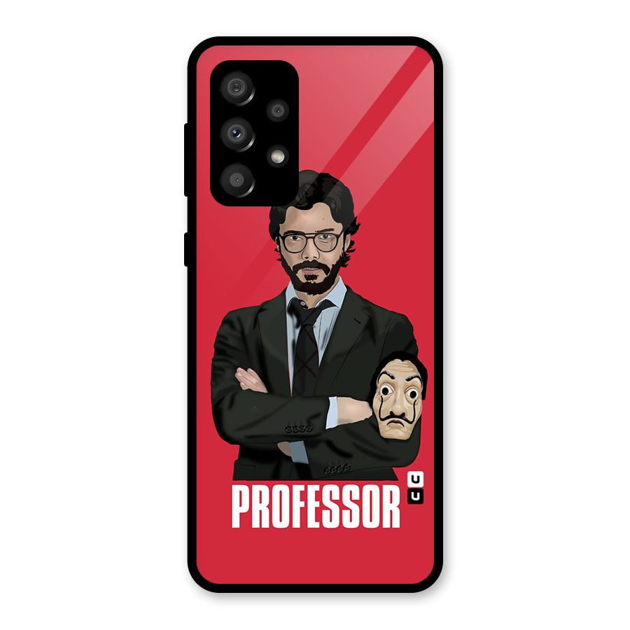 Professor Art Illustration Glass Back Case for Galaxy A32