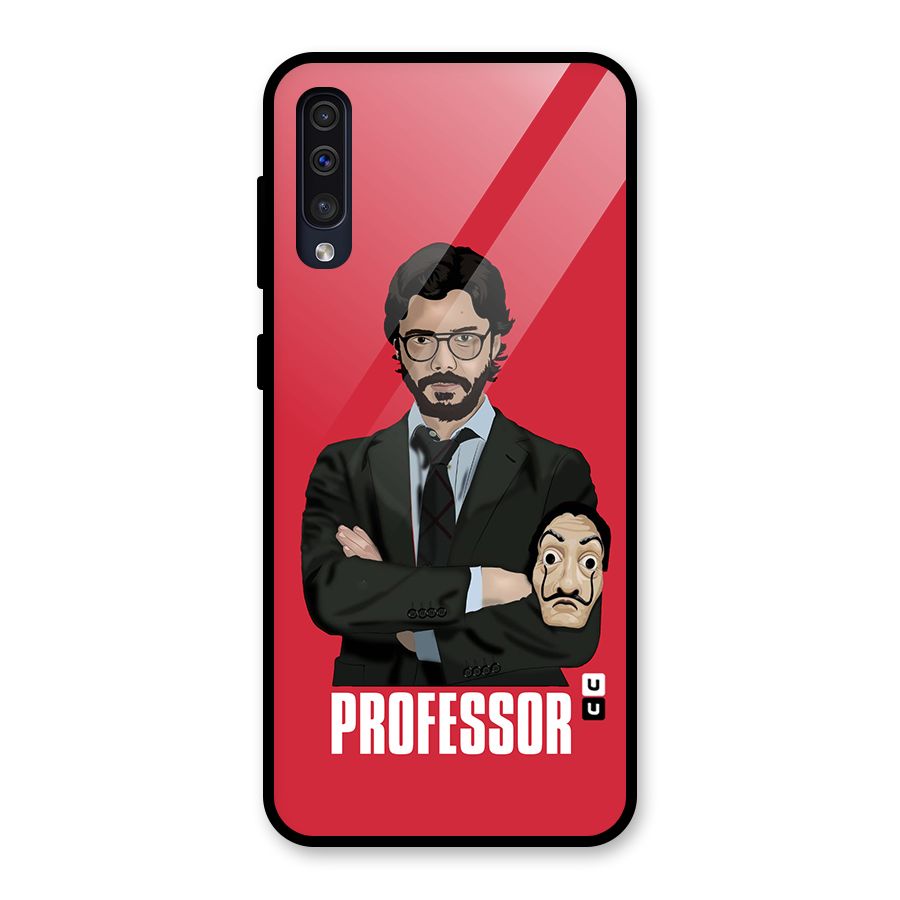 Professor Art Illustration Glass Back Case for Galaxy A50