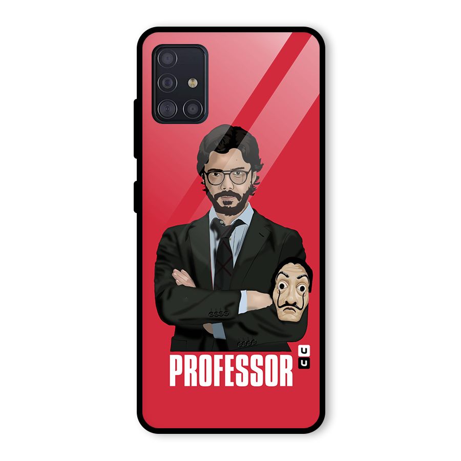 Professor Art Illustration Glass Back Case for Galaxy A51