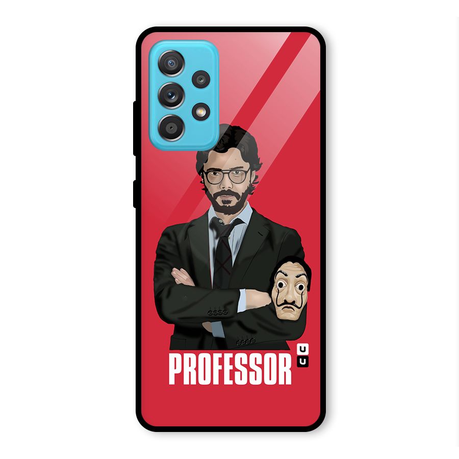 Professor Art Illustration Glass Back Case for Galaxy A52