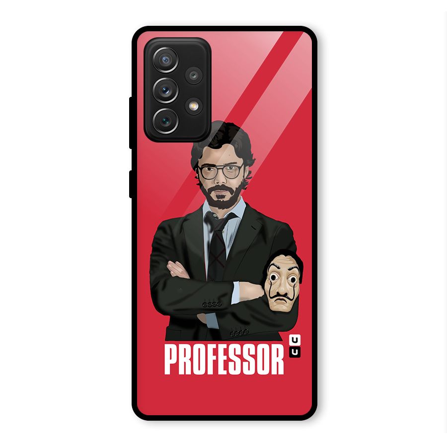 Professor Art Illustration Glass Back Case for Galaxy A72