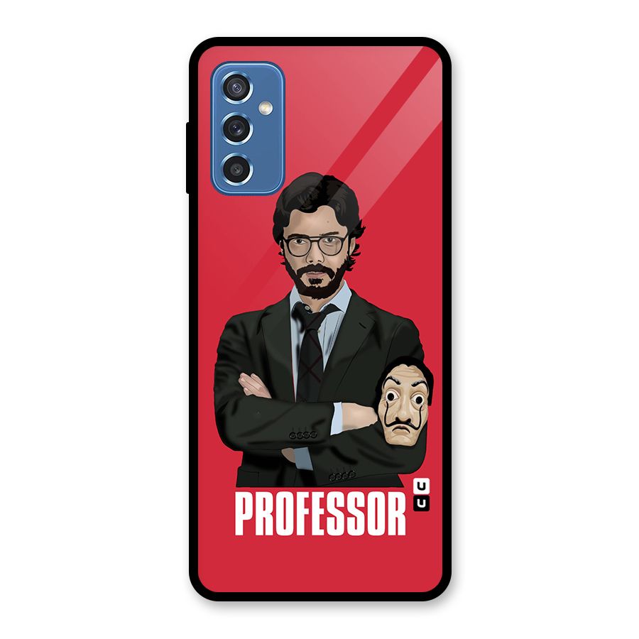 Professor Art Illustration Glass Back Case for Galaxy M52 5G