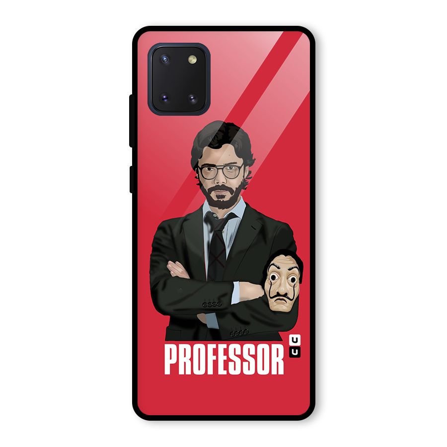 Professor Art Illustration Glass Back Case for Galaxy Note 10 Lite