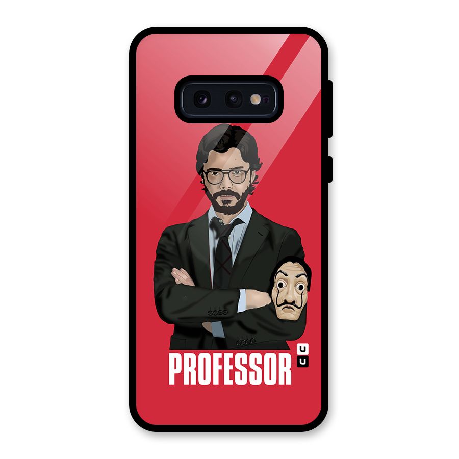 Professor Art Illustration Glass Back Case for Galaxy S10e