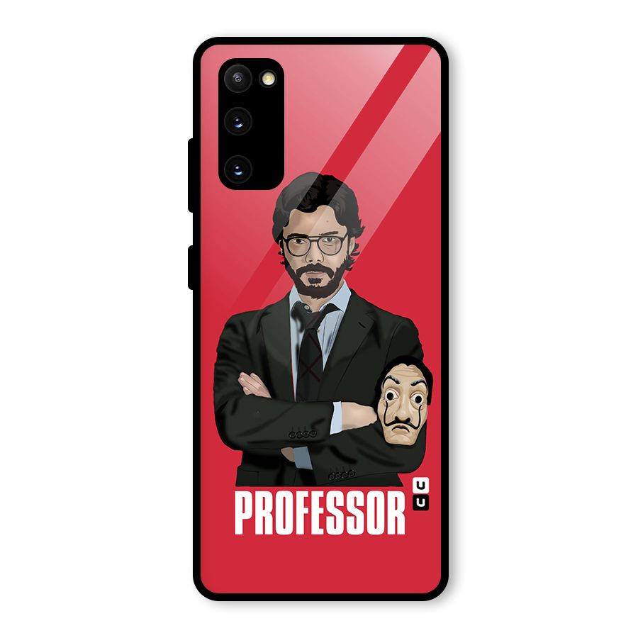 Professor Art Illustration Glass Back Case for Galaxy S20 FE