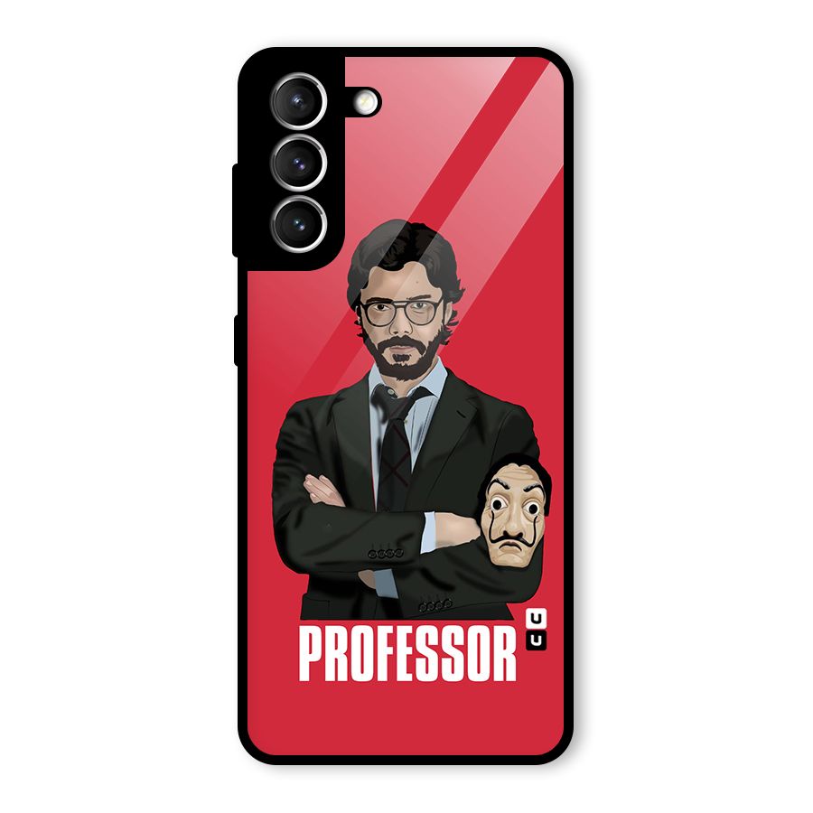 Professor Art Illustration Glass Back Case for Galaxy S21 5G