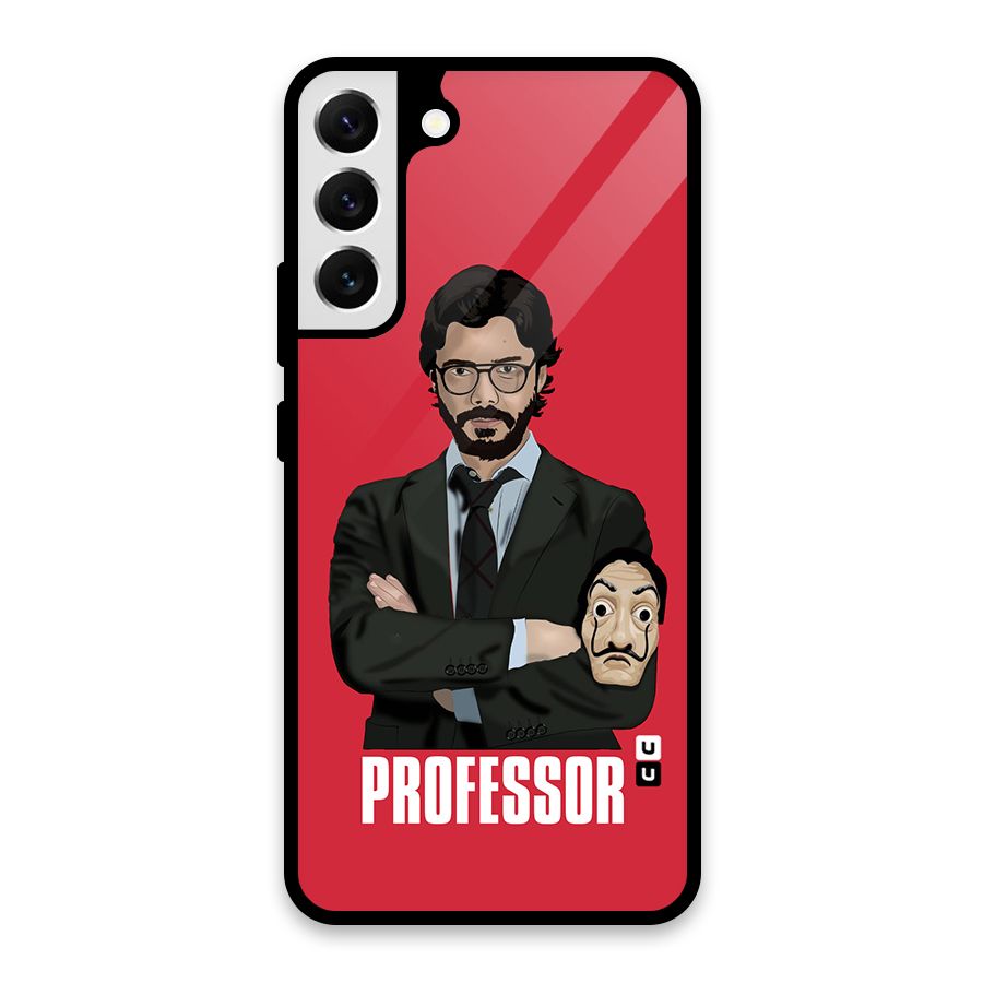Professor Art Illustration Glass Back Case for Galaxy S22 Plus 5G