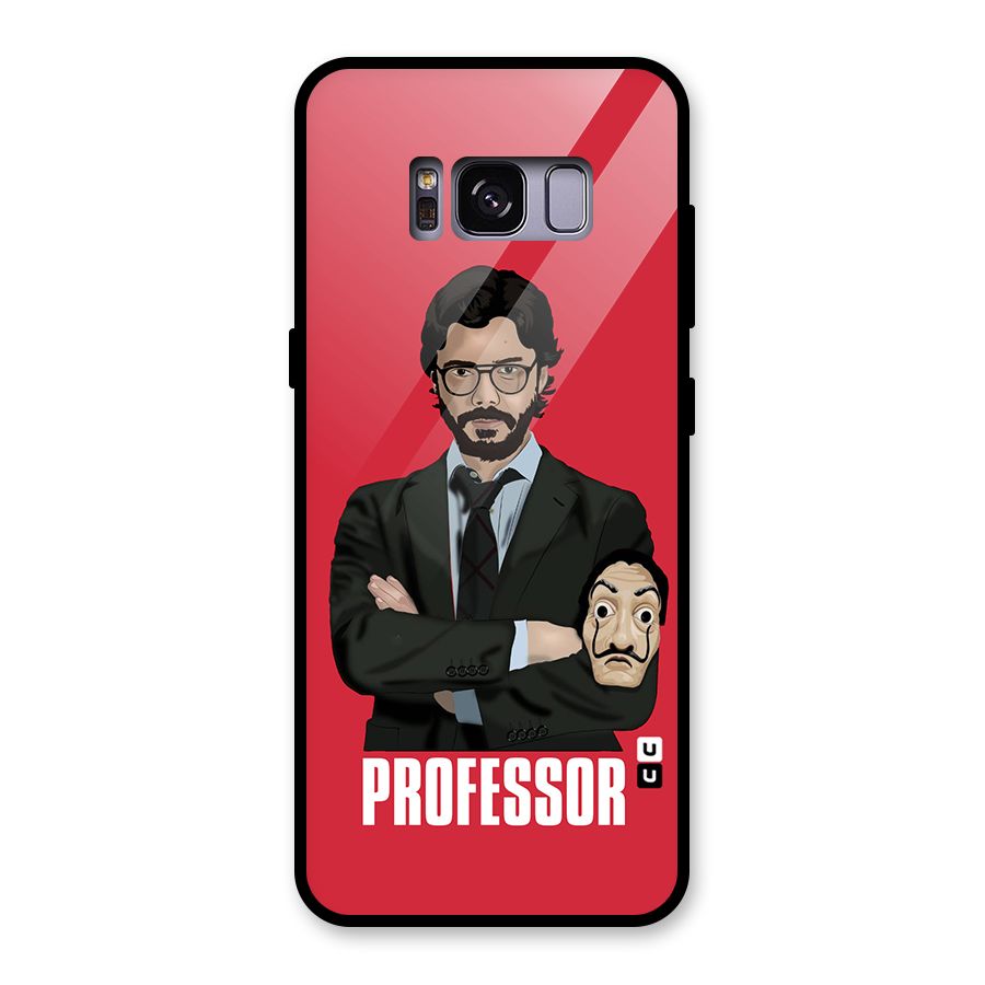 Professor Art Illustration Glass Back Case for Galaxy S8