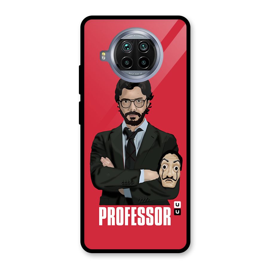 Professor Art Illustration Glass Back Case for Mi 10i