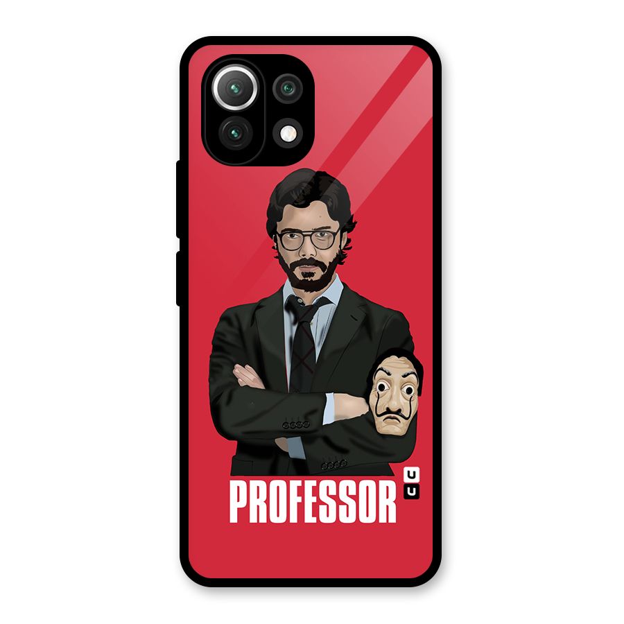 Professor Art Illustration Glass Back Case for Mi 11 Lite NE 5G