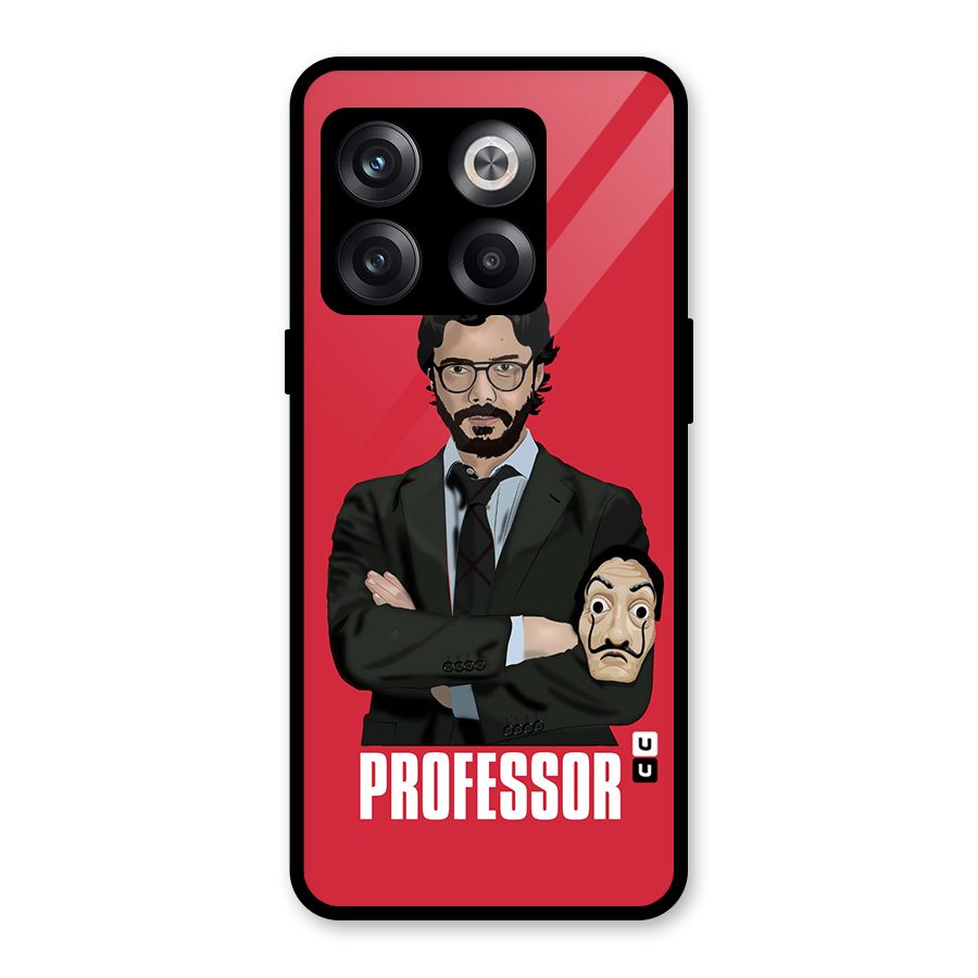 Professor Art Illustration Glass Back Case for OnePlus 10T