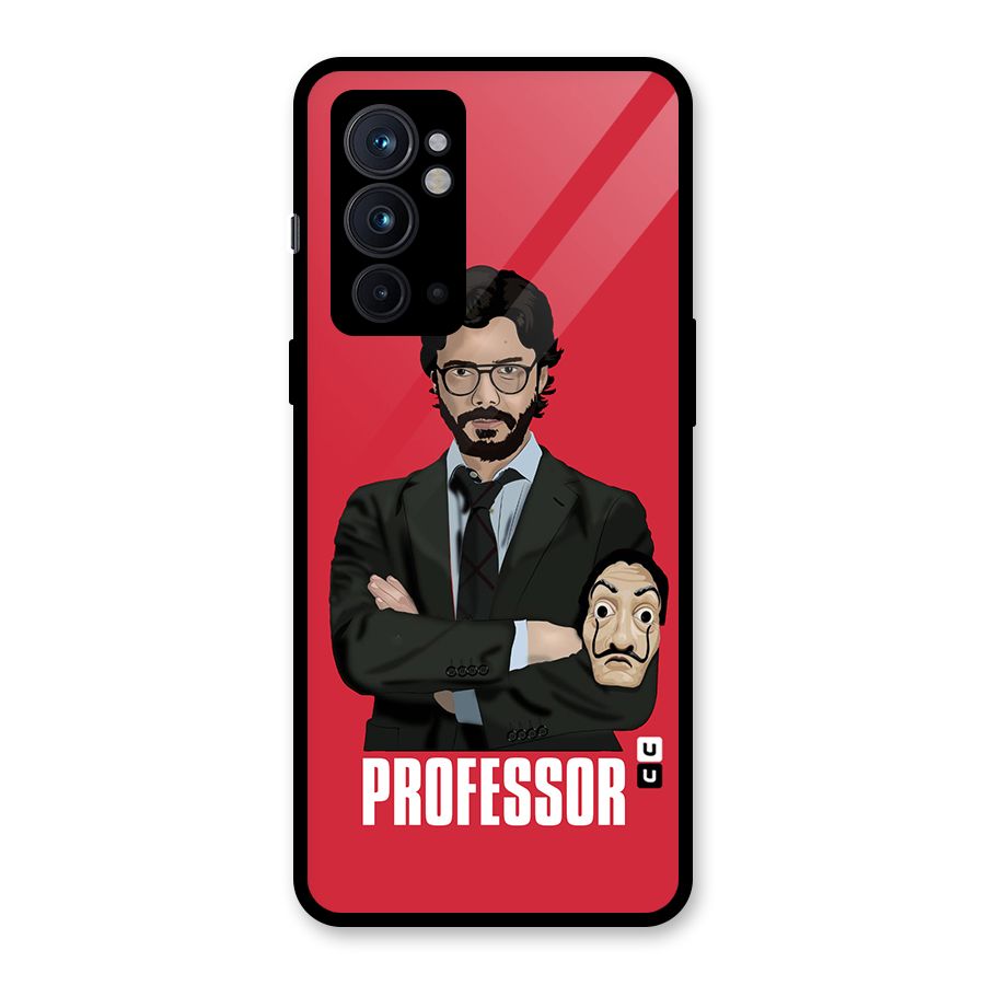 Professor Art Illustration Glass Back Case for OnePlus 9RT 5G