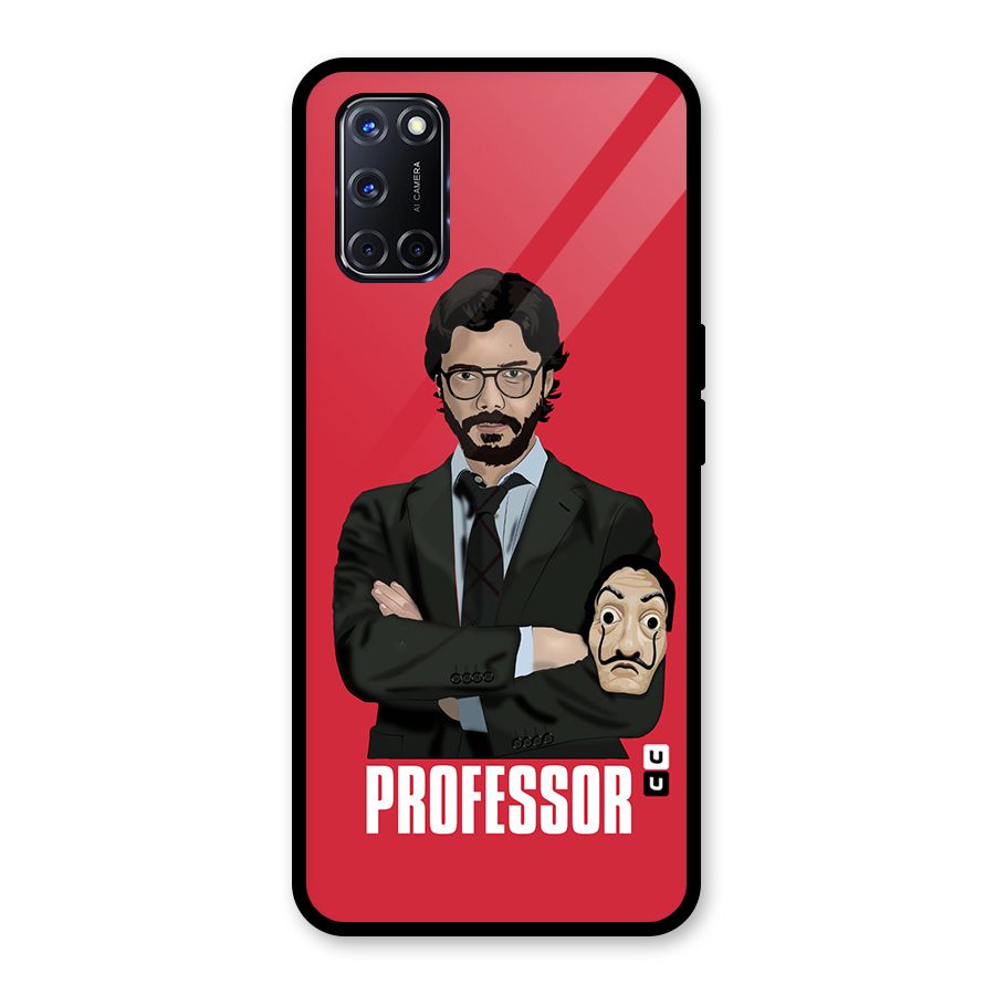 Professor Art Illustration Glass Back Case for Oppo A52