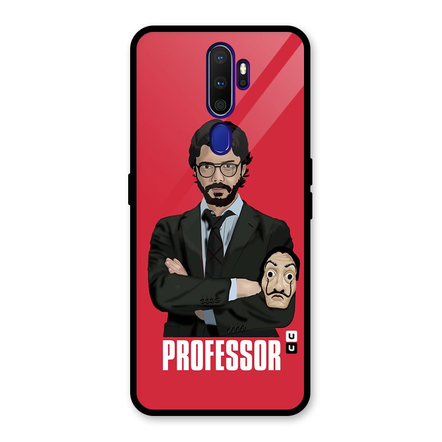 Professor Art Illustration Glass Back Case for Oppo A9 (2020)