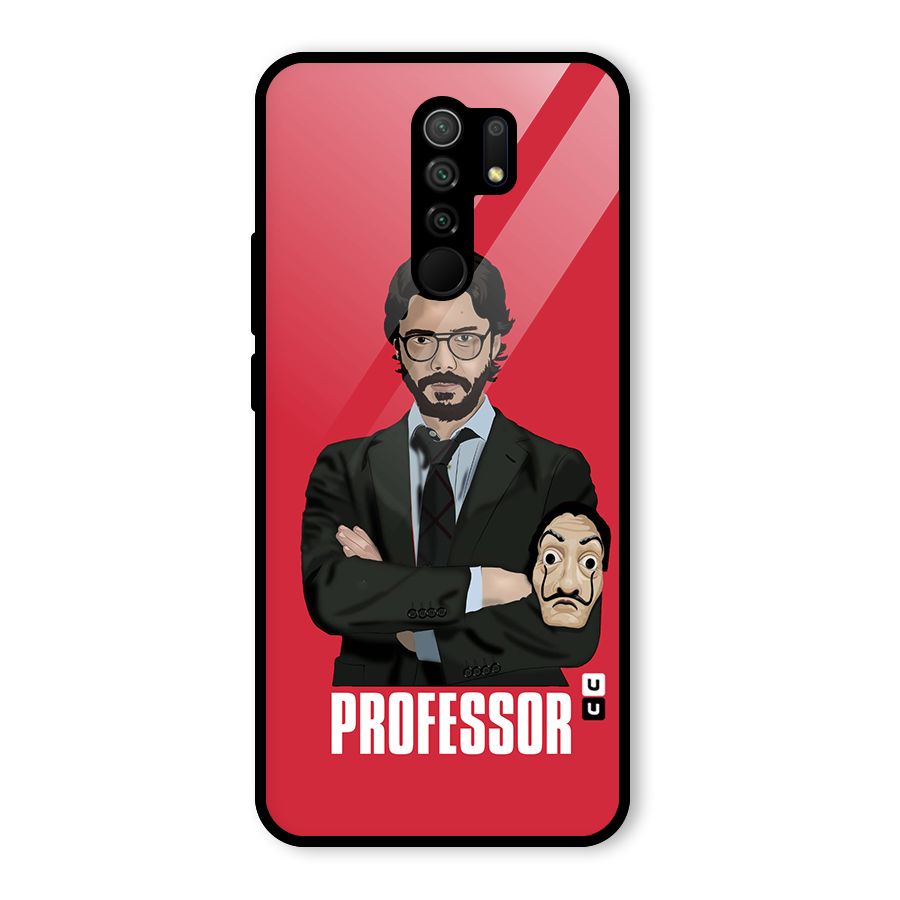 Professor Art Illustration Glass Back Case for Poco M2