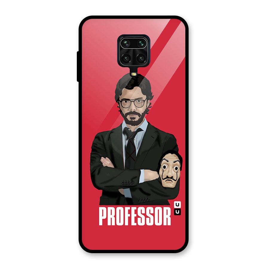 Professor Art Illustration Glass Back Case for Poco M2 Pro