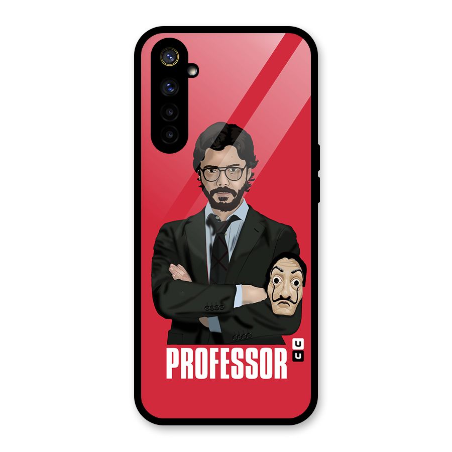 Professor Art Illustration Glass Back Case for Realme 6i