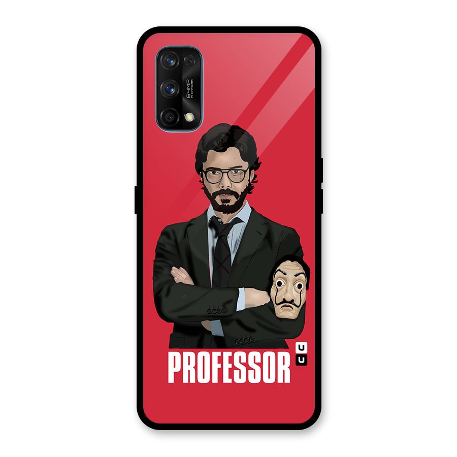 Professor Art Illustration Glass Back Case for Realme 7 Pro
