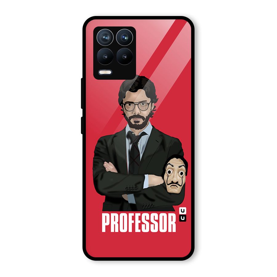 Professor Art Illustration Glass Back Case for Realme 8 Pro