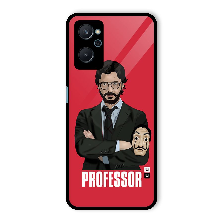 Professor Art Illustration Glass Back Case for Realme 9i