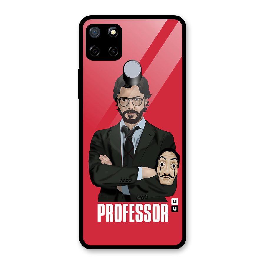 Professor Art Illustration Glass Back Case for Realme C15