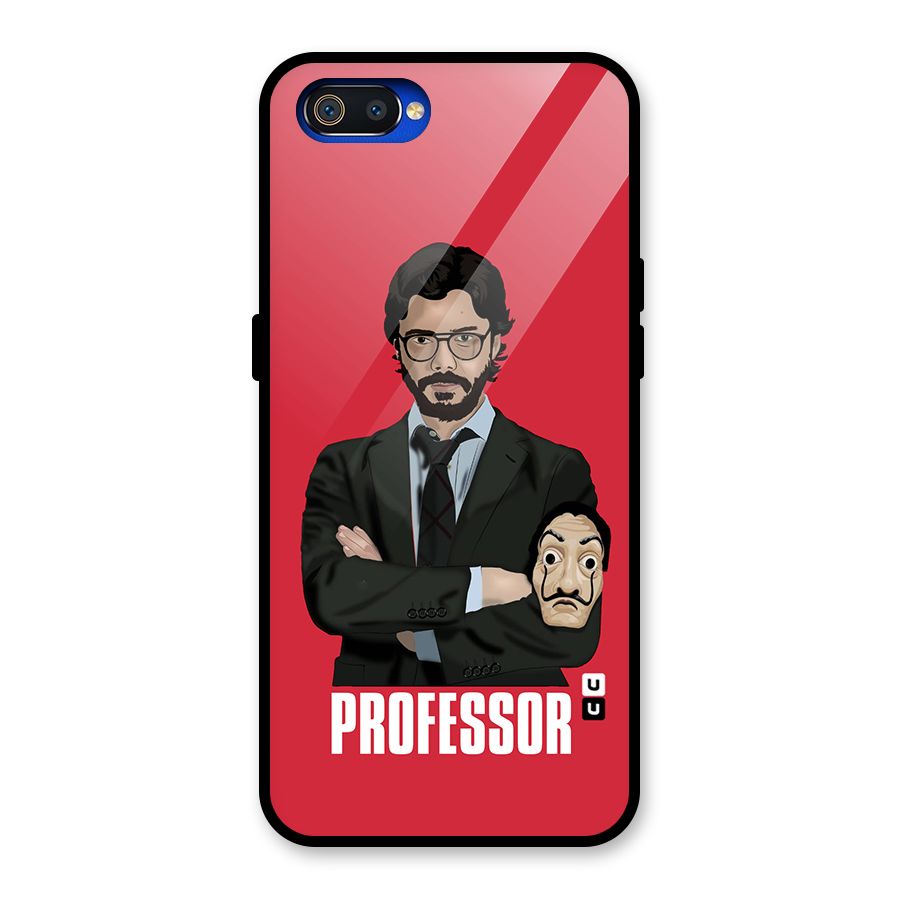 Professor Art Illustration Glass Back Case for Realme C2