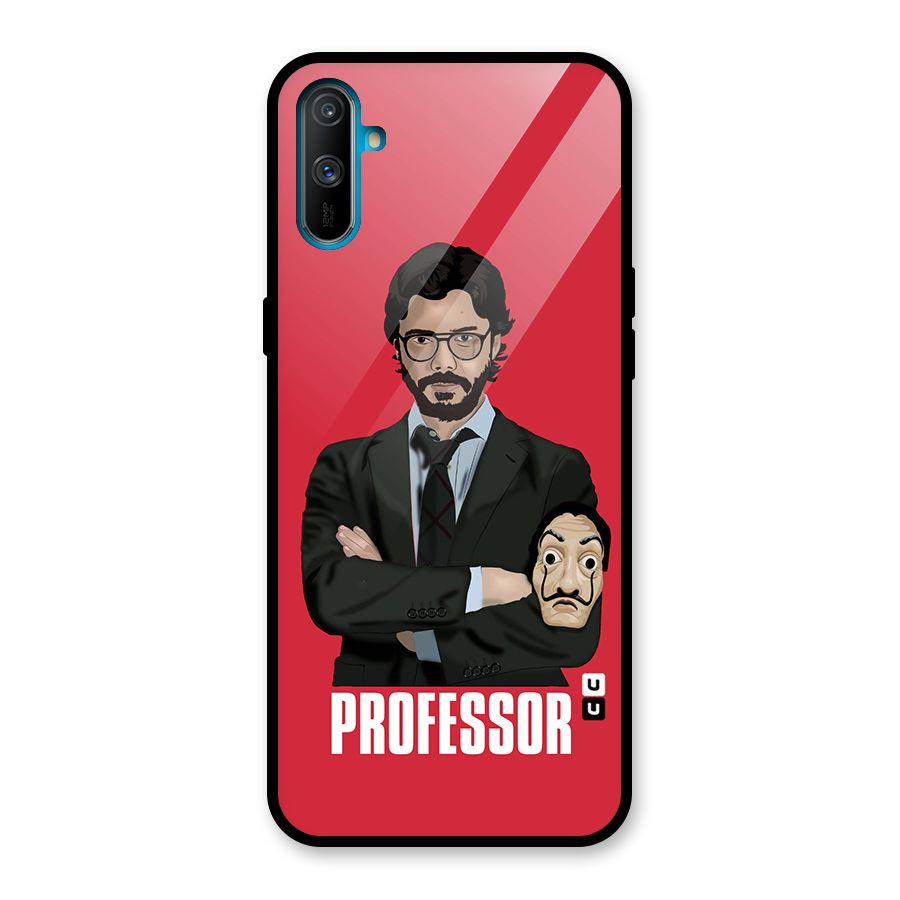 Professor Art Illustration Glass Back Case for Realme C3