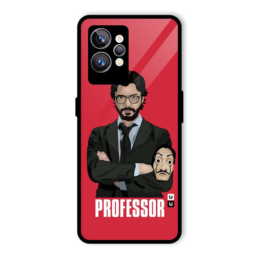Professor Art Illustration Glass Back Case for Realme GT2 Pro