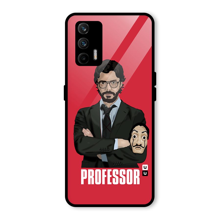 Professor Art Illustration Glass Back Case for Realme GT 5G