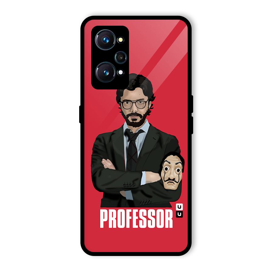 Professor Art Illustration Glass Back Case for Realme GT Neo2