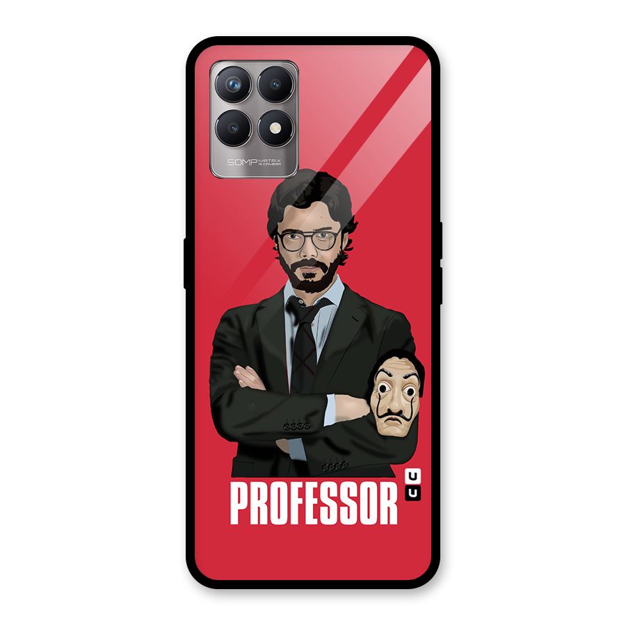 Professor Art Illustration Glass Back Case for Realme Narzo 50